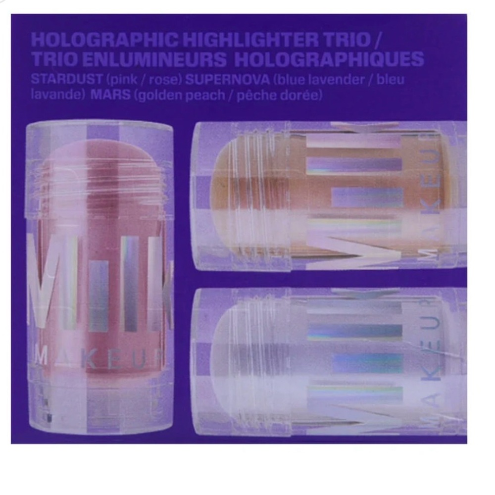 Milk Makeup Holographic Highlighter Set - Pink, Blue, Gold - Picture 2 of 6